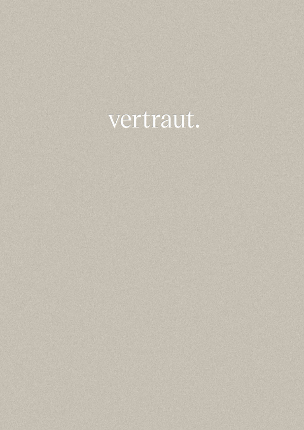 vertraut.