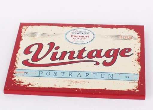 Postkarten-Set 'Vintage 1' 10+1 Ex./rot