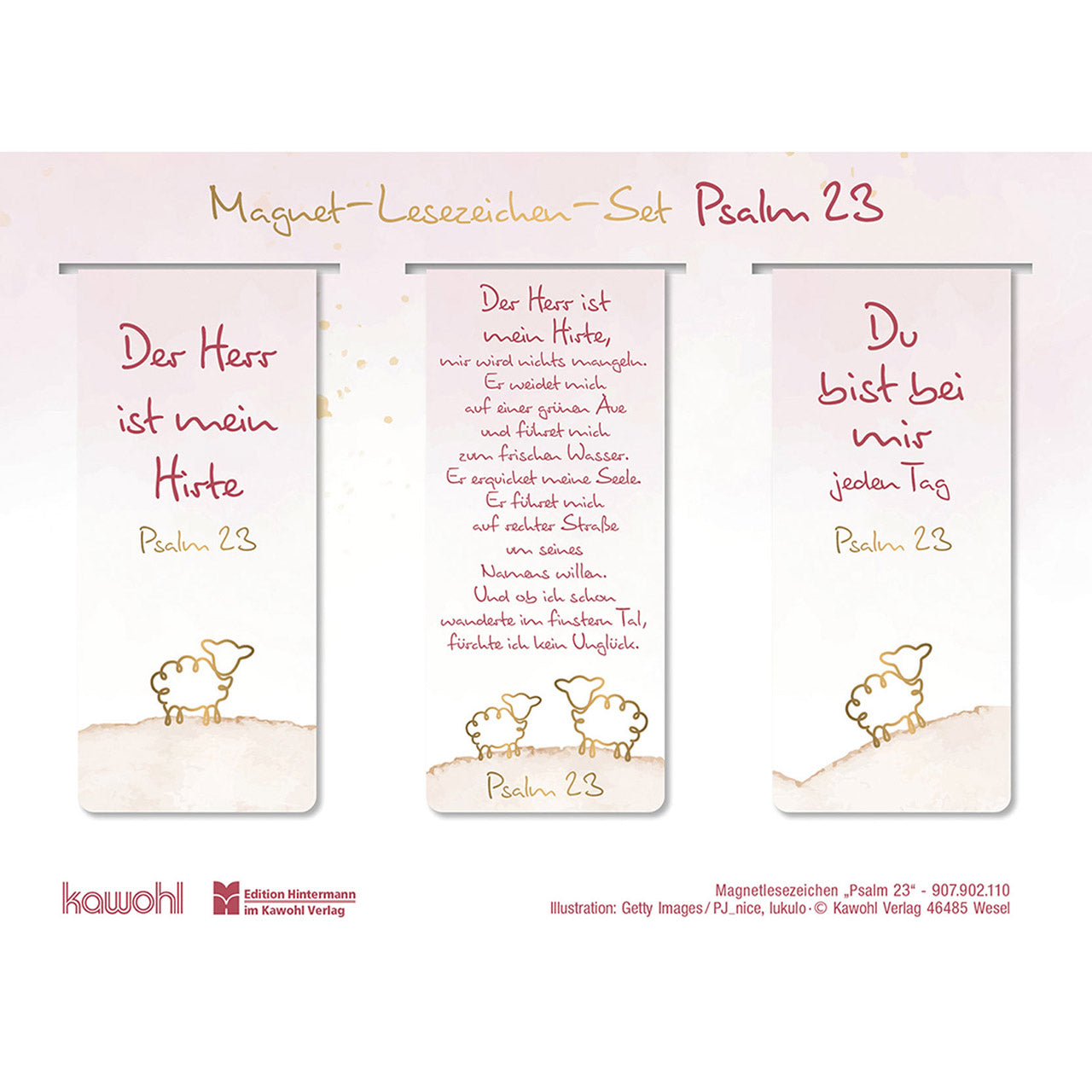 Magnet-Lesezeichen-Set 'Psalm 23'