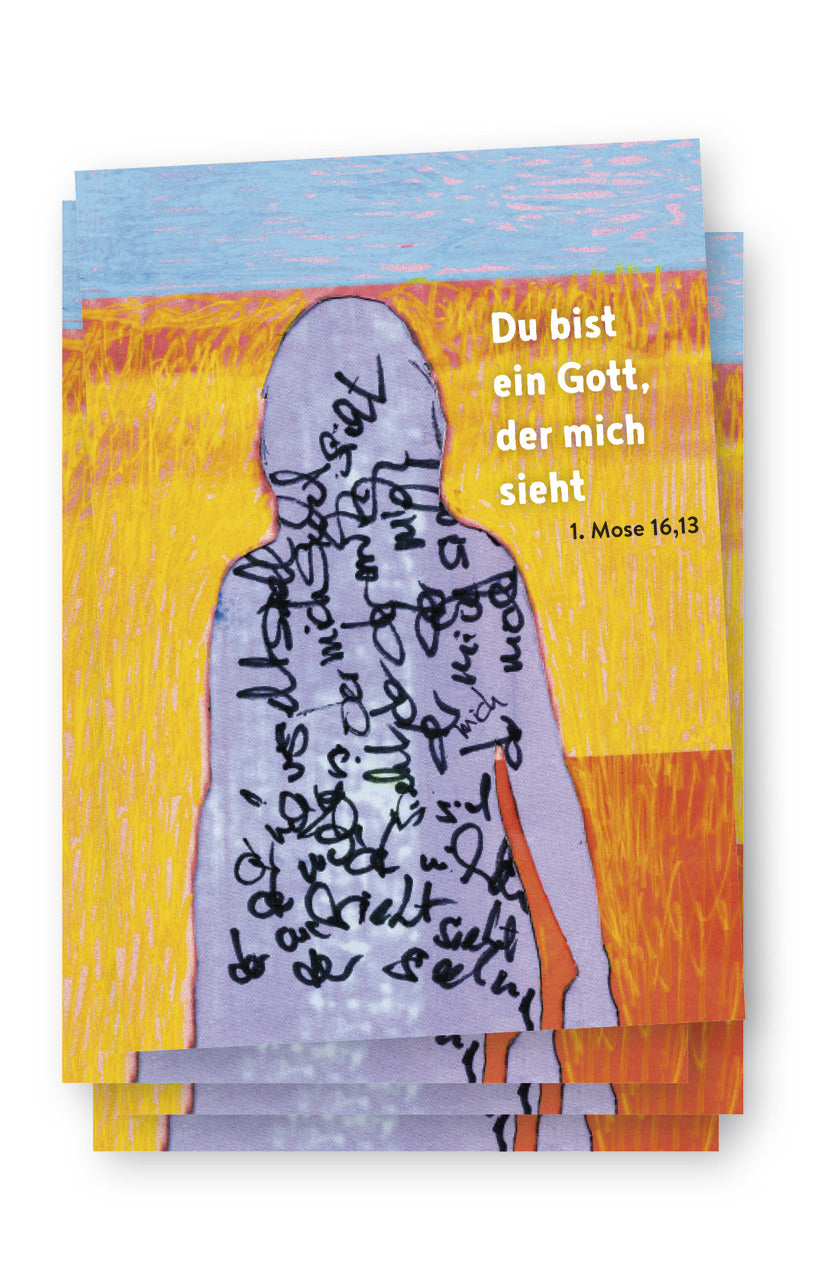 Postkarte 'Du bist ein Gott, der mich sieht' 10 Ex.