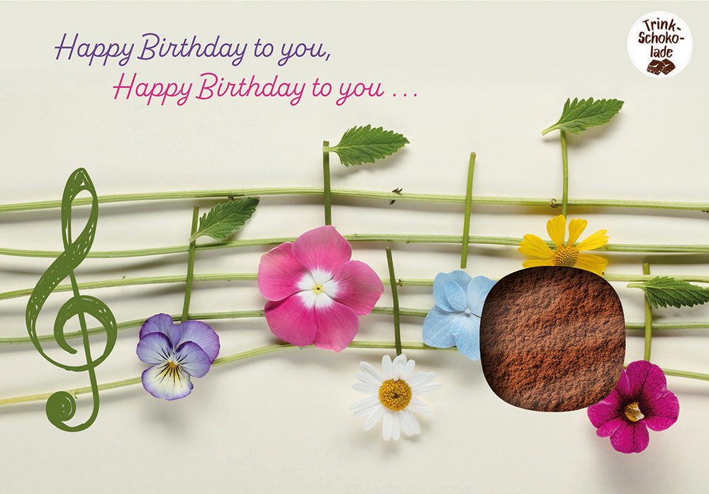 Schokokarte 'Happy Birthday to you'