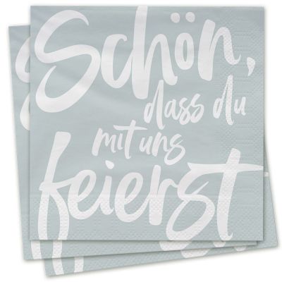 Servietten 'Sch�n, dass du mit uns feierst' 20 Ex.