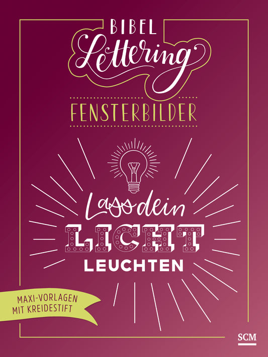 Bibel-Lettering Fensterbilder 'Lass dein Licht leuchten'