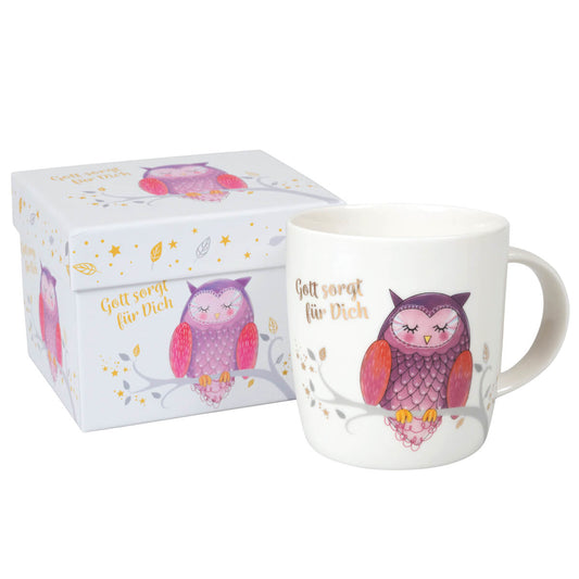 Tasse in Geschenkbox 'Eule'