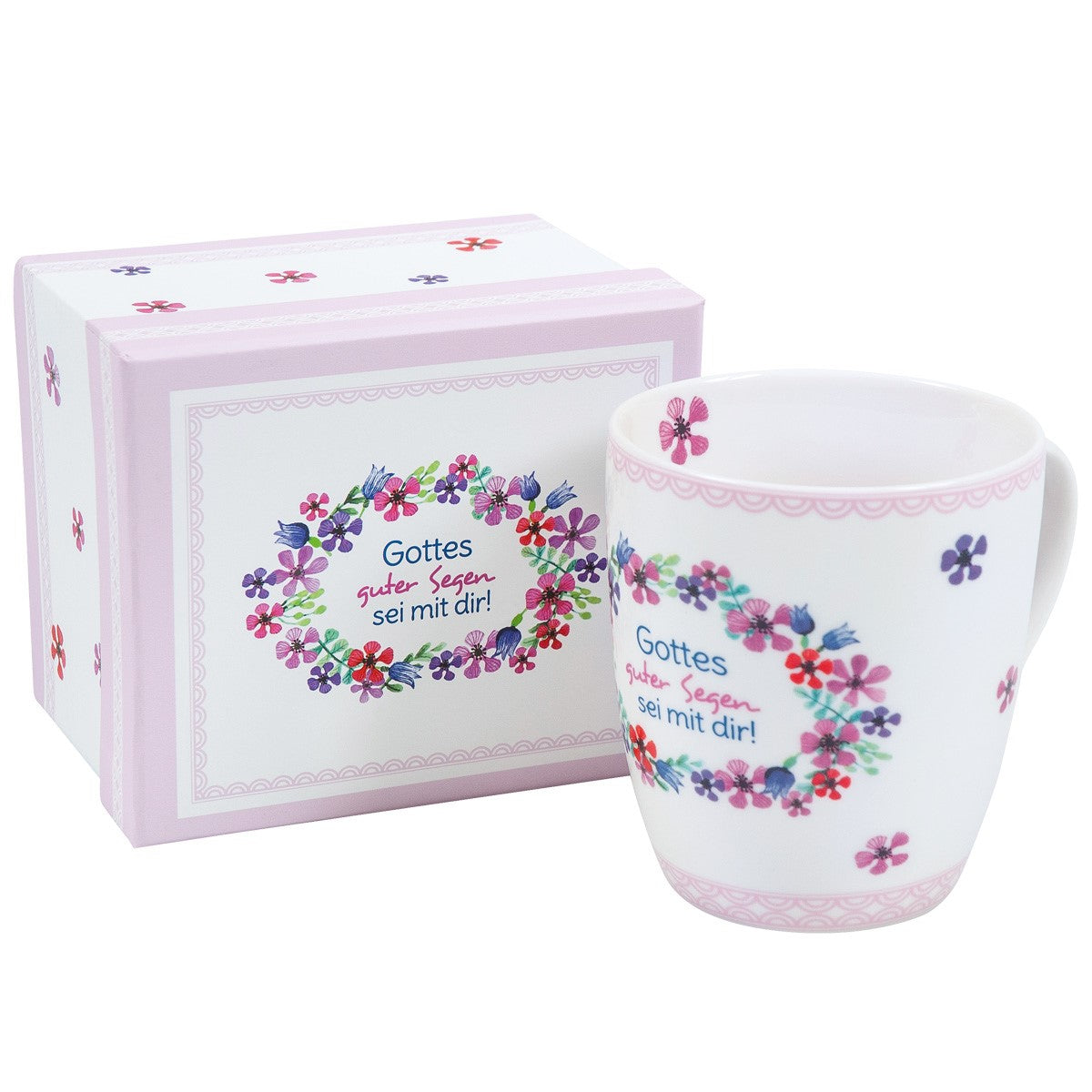 Tasse in Geschenkbox 'Blumen'