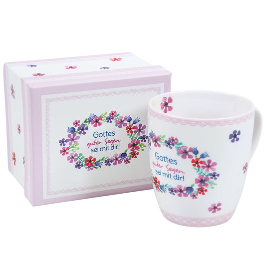 Tasse in Geschenkbox 'Blumen'