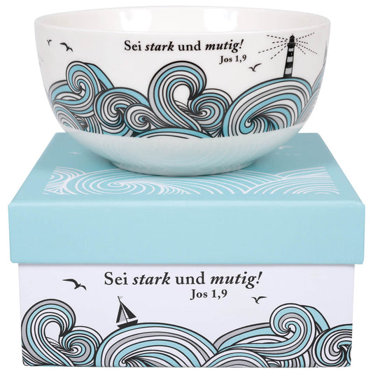 Müslischale in Geschenkbox 'Sei stark und mutig!'