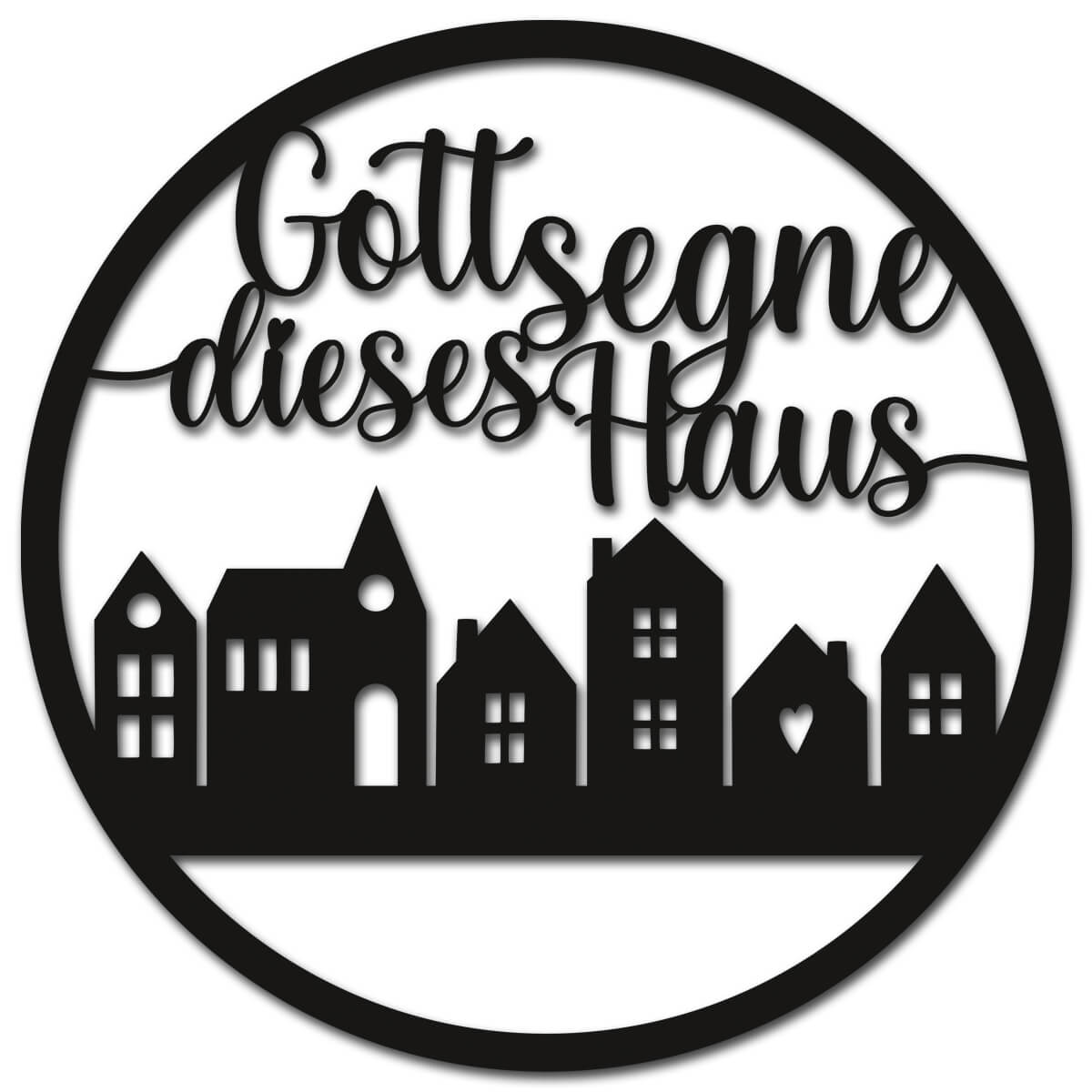 Wandkreis 'Gott segne dieses Haus'