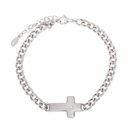 Armband 'Kreuz mit Zirkonia-Stein'