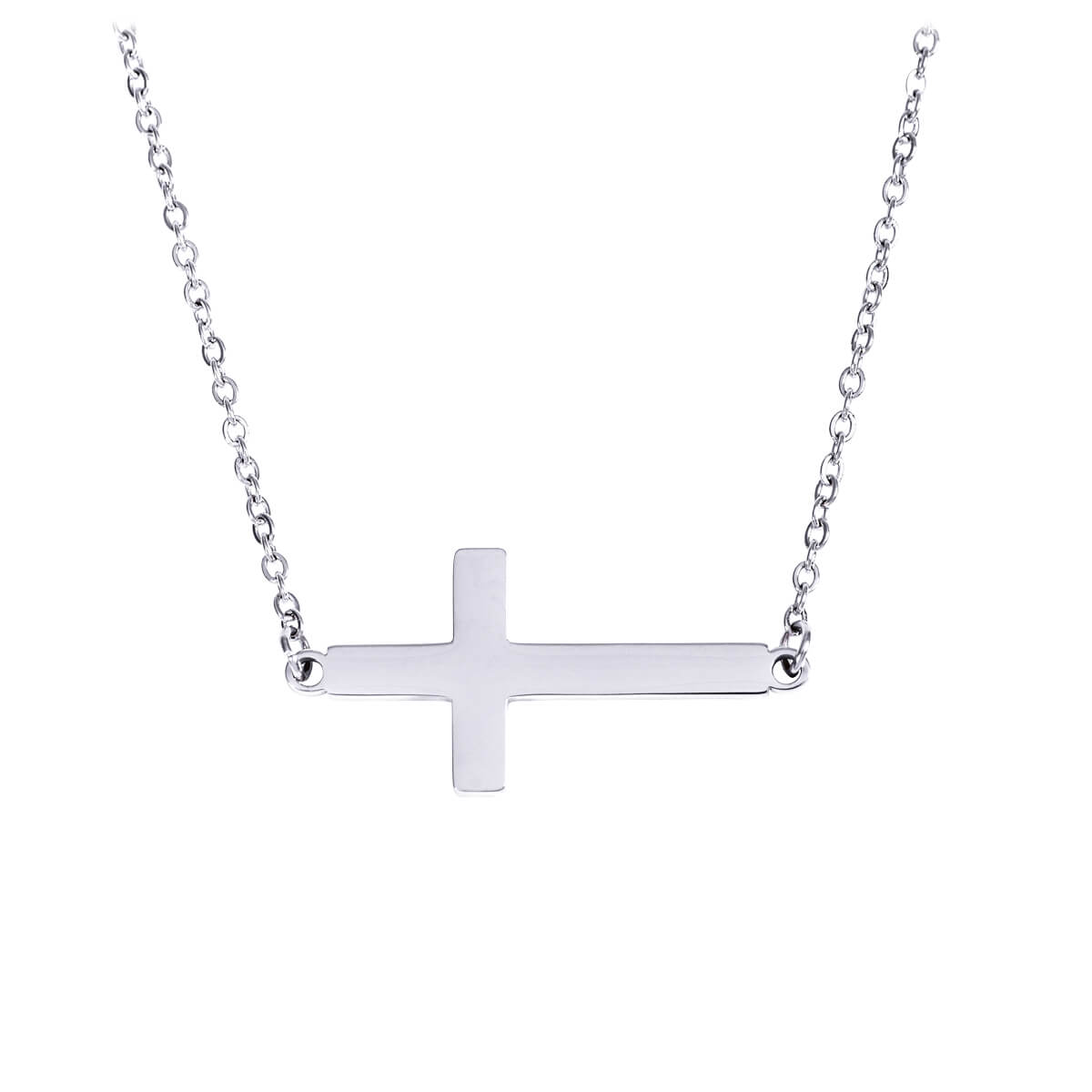 Halskette mit Anhänger 'Kreuz, modern'