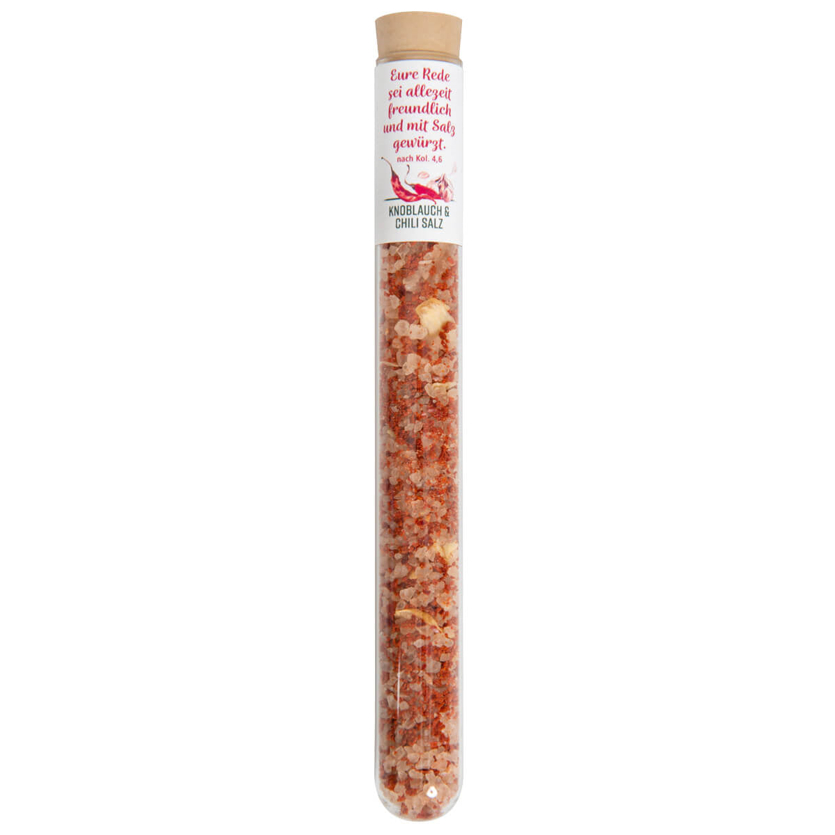 Knoblauch-Chili-Salz-Gewürz im XL-Glasröhrchen (50 g)