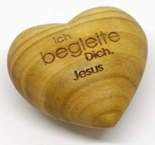 Holzherz 'Ich begleite dich. Jesus'