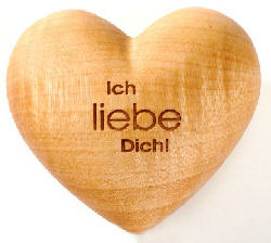 Holzherz 'Ich liebe dich!'