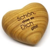 Holzherz 'Schön, dass es Dich gibt!'