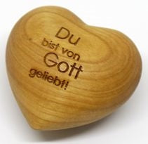 Holzherz 'Du bist von Gott geliebt!'