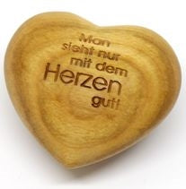 Holzherz 'Man sieht nur mit dem ...'