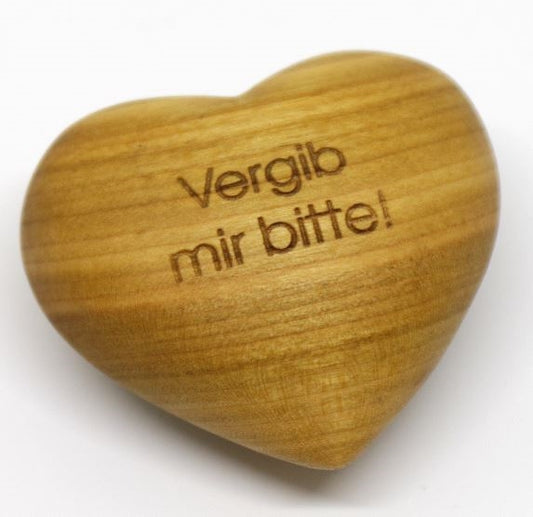 Holzherz 'Vergib mir bitte'