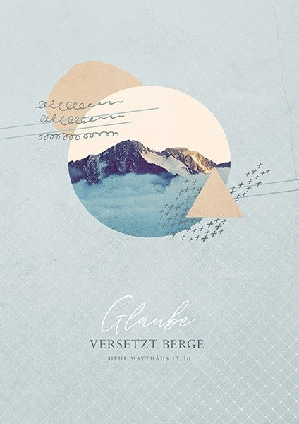 Poster A3 'Glaube versetzt Berge'