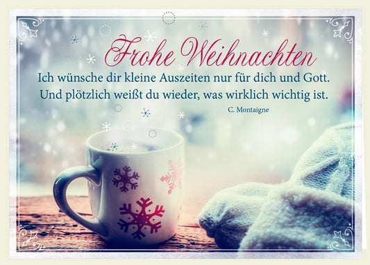 Faltkarte 'Frohe Weihnachten' 6 Ex.