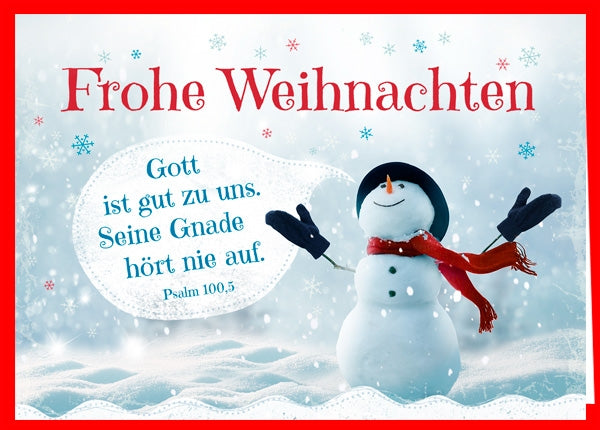 Faltkarte 'Frohe Weihnachten' 6 Ex.