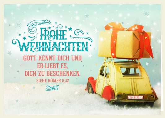 Faltkarte 'Frohe Weihnachten' 6 Ex.