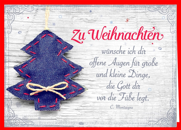 Faltkarte 'Zu Weihnachten' 6 Ex.