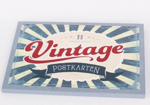 Postkarten-Set 'Vintage 2' 10+1 Ex./blau