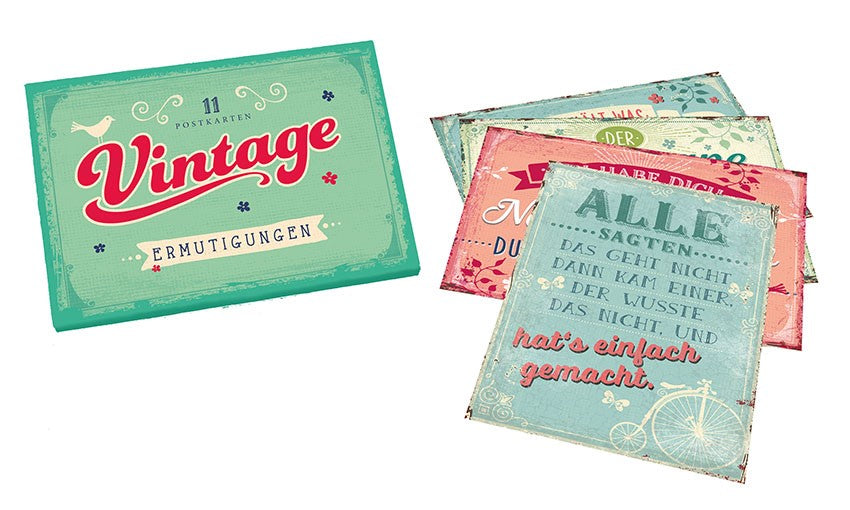 Postkarten-Set 'Vintage' 11 Ex./mint