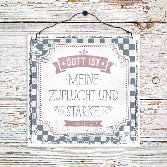 Holzschild klein 'Gott ist meine ...'