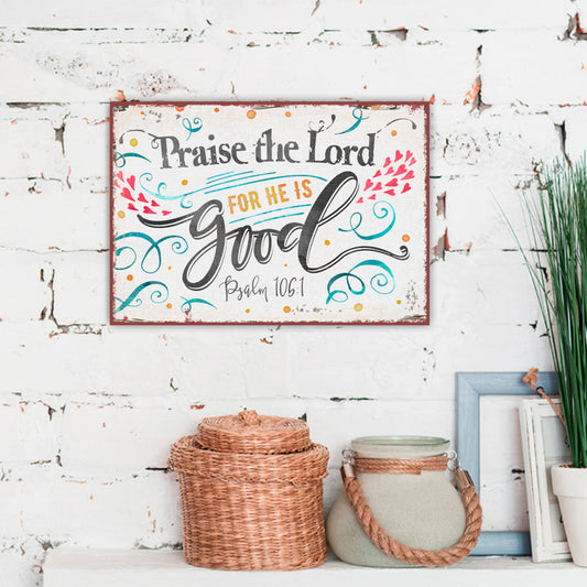 Metallschild 'Praise the Lord'