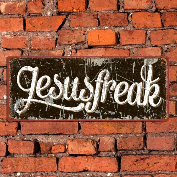 Metallschild 'Jesusfreak'