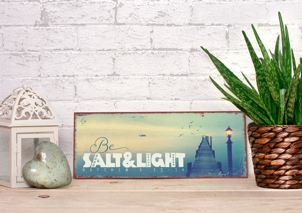 Metallschild 'Be Salt & Light'