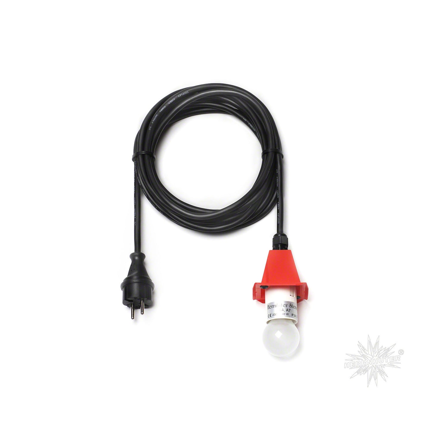 Au�en-Kabel 5 m mit Deckel rot A4/A7 (LED)