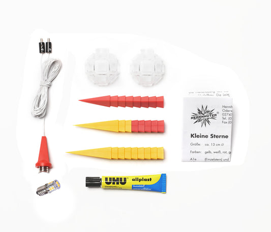 Herrnhuter Stern A1b 13 cm gelb/rot (LED)