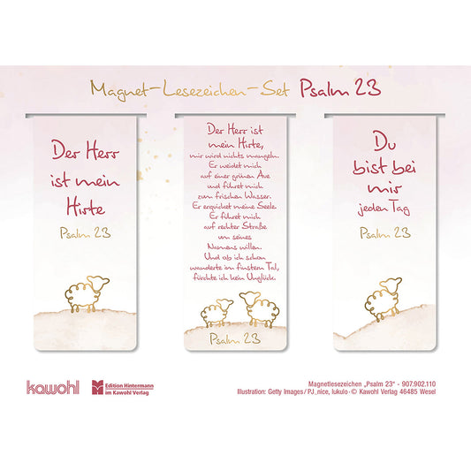 Magnet-Lesezeichen-Set 'Psalm 23'