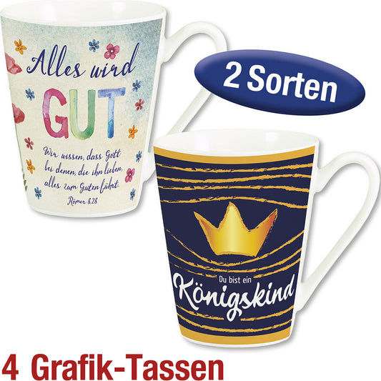 Paket 'Grafiktassen' 4 Ex.