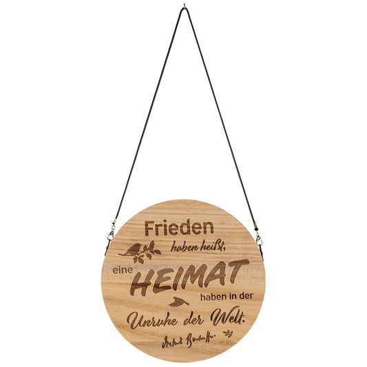 Holz-Wandschmuck 'Frieden haben heißt ...'