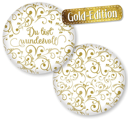 Magnet-Set 'Du bist wundervoll - Gold-Edition' 2 Ex.