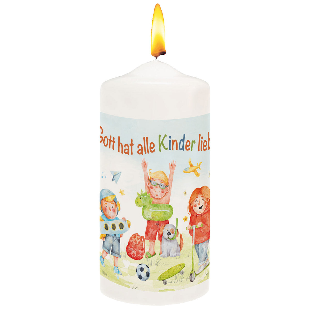 Kerze 'Gott hat alle Kinder lieb'