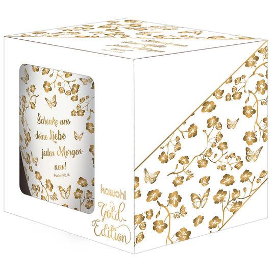 Tasse 'Schenke uns deine Liebe - Gold-Edition'