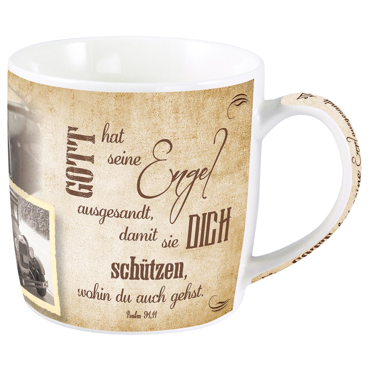 Grafiktasse 'Gott hat seine Engel ...'