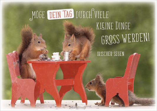 Postkarte 'M�ge dein Tag durch viele kleine Dinge gro� werden' 12 Ex.