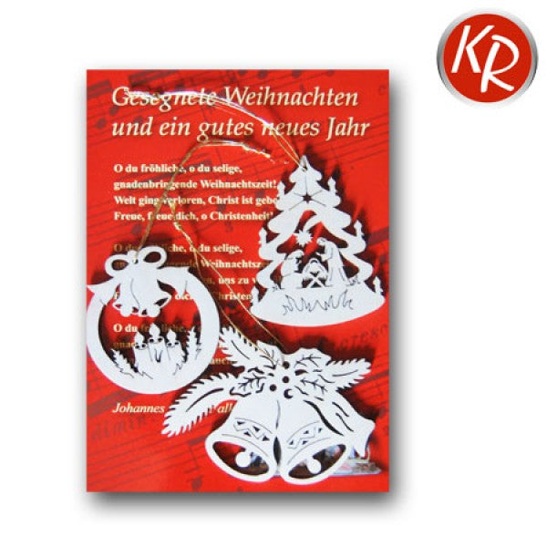 Baumschmuck mit Karte 3er-Set