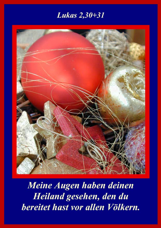 Faltkarte 6 Ex. 'Weihnachtsschmuck'