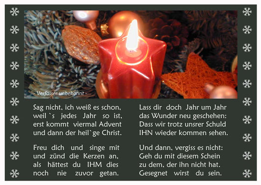 Faltkarte 6 St�ck 'Weihnachten ist immer