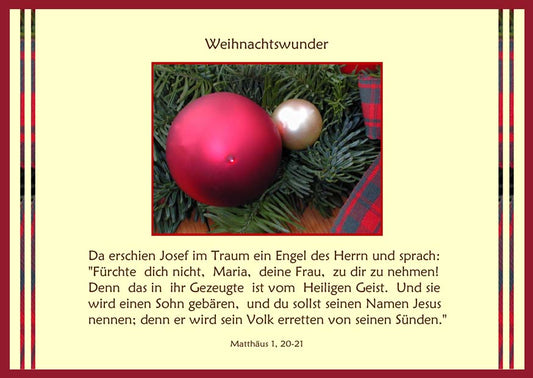 Faltkarte 6 St�ck 'Weihnachtswunder'