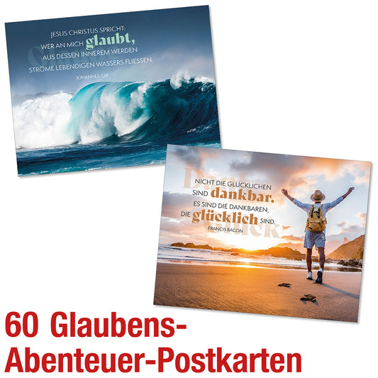 Paket 'Glaubens-Abenteuer-Postkarten' 60 Ex.