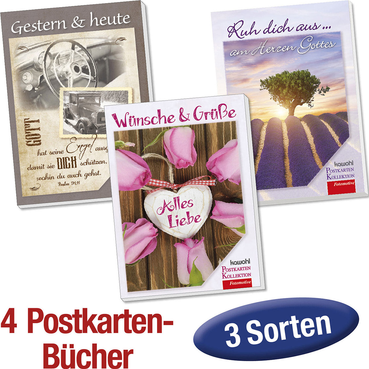 Paket 'Postkartenbücher' 4 Ex.