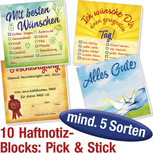 Paket Haftnotizen 'Pick & Stick' 10 Ex.