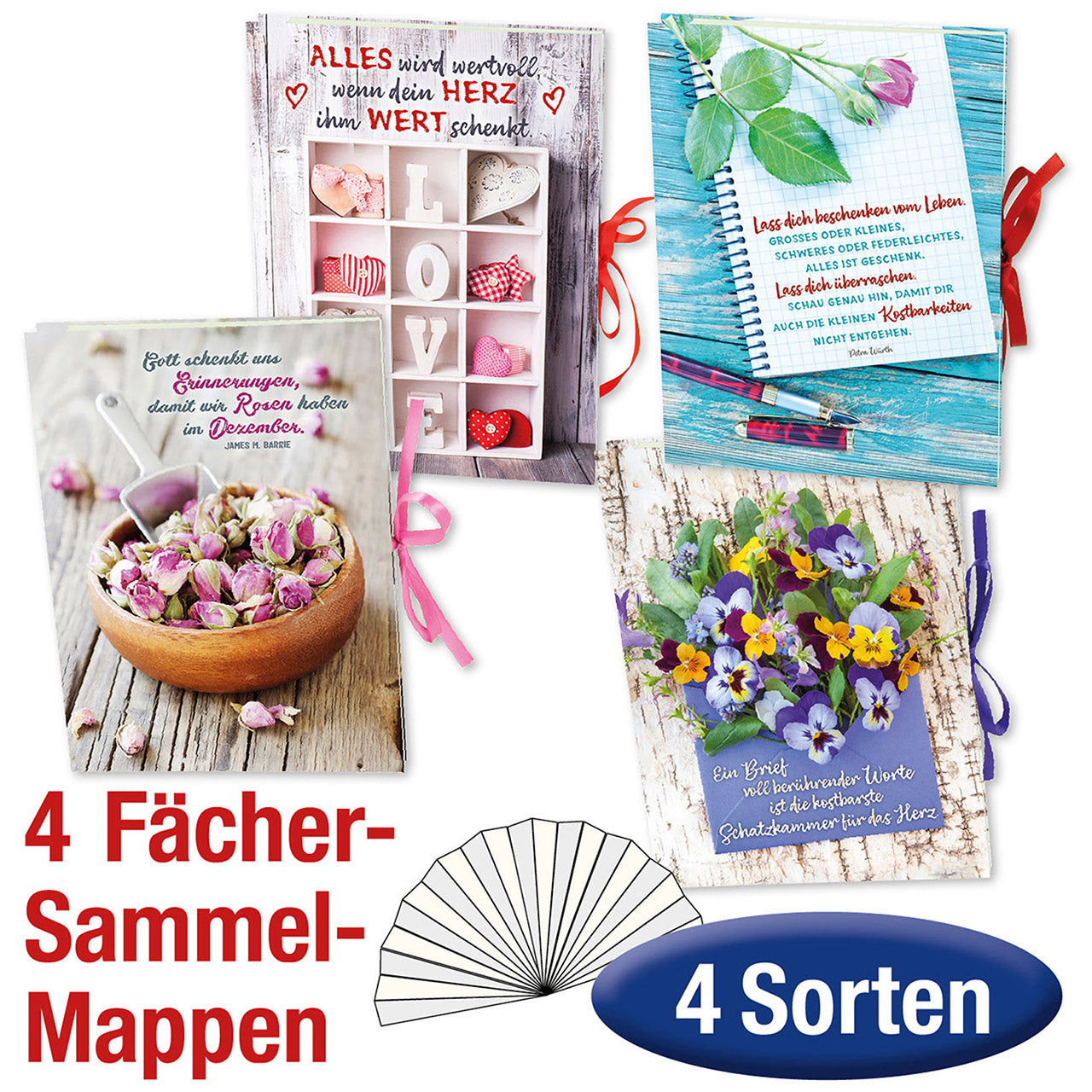 Paket Sammel-Mappen 'Schatz-Fächer' 4 Ex.